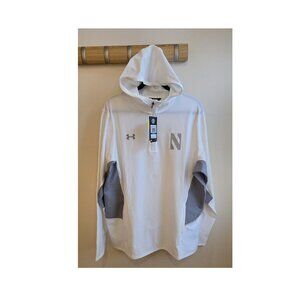 🔖 NORTHWESTERN UNDER ARMOUR MEN'S SQUAD WOVEN XL TRACK 1/4 ZIP JACKET WILDCATS